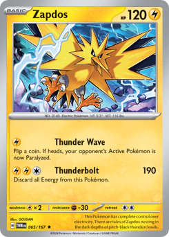 Zapdos 65/167 — Twilight Masquerade