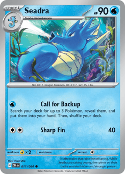 Seadra Pokémon card