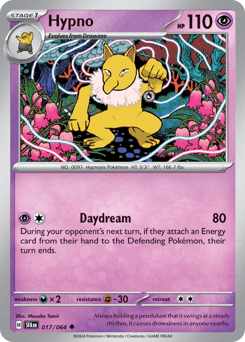 Hypno Pokémon card