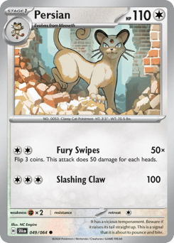 Persian Pokémon card