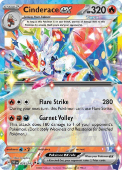 Cinderace ex 28/142 — Stellar Crown