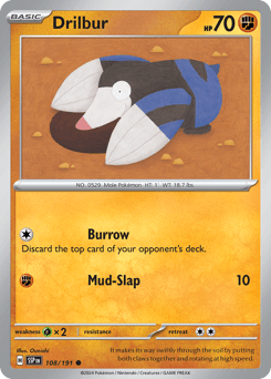 Drilbur 108/191 — Surging Sparks