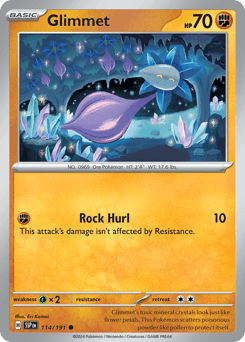 Glimmet Pokémon card