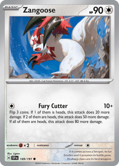 Zangoose Pokémon card