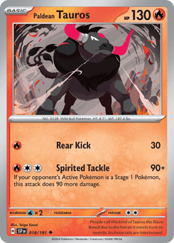 Paldean Tauros 18/191 — Surging Sparks