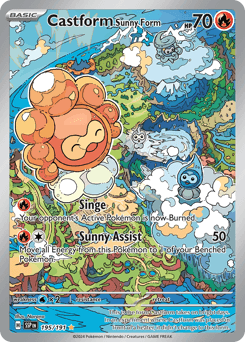 Castform Sunny Form 195/191 — Surging Sparks