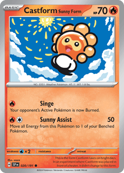 Castform Sunny Form 20/191 — Surging Sparks