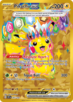 Pikachu ex 247/191 — Surging Sparks