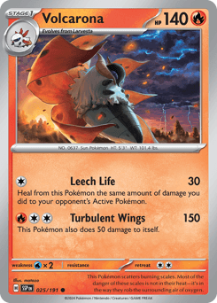 Volcarona 25/191 — Surging Sparks