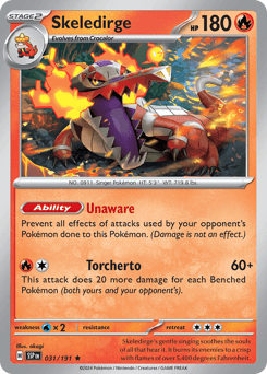Skeledirge Pokémon card