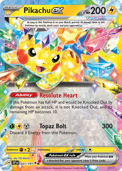 Pikachu ex 57/191 — Surging Sparks