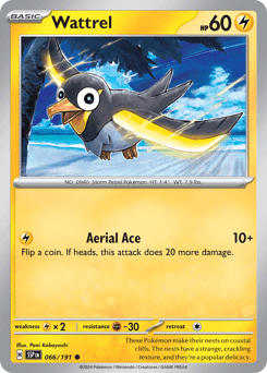 Wattrel Pokémon card