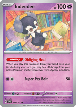 Indeedee Pokémon card