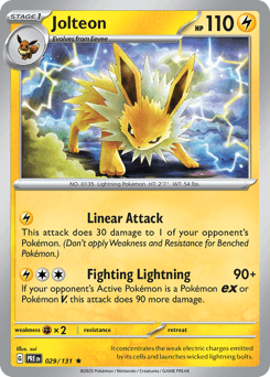 Jolteon Pokémon card