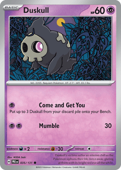 Duskull Pokémon card