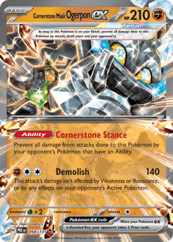 Cornerstone Mask Ogerpon ex 58/131 — Prismatic Evolutions