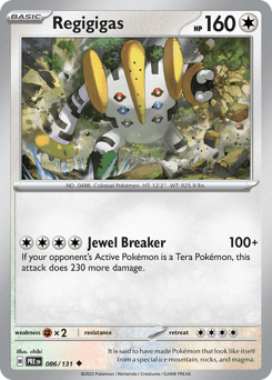 Regigigas Pokémon card