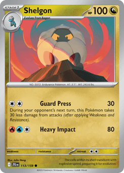 Shelgon Pokémon card