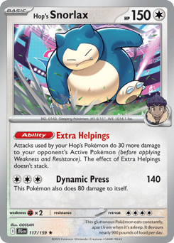 Hop's Snorlax 117/159 — Journey Together