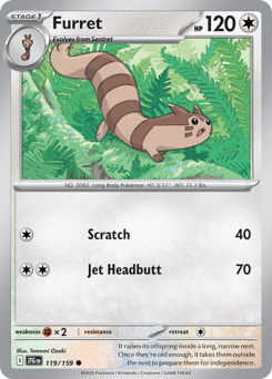 Furret Pokémon card