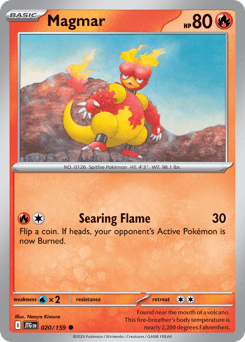 Magmar Pokémon card
