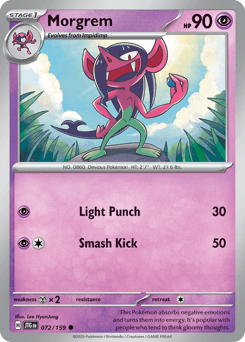 Morgrem Pokémon card