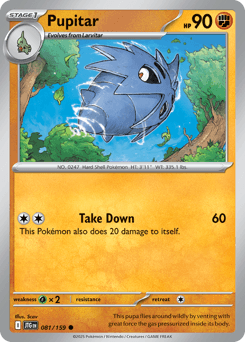 Pupitar Pokémon card