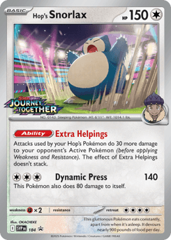 Hop's Snorlax 184/150 — Scarlet & Violet Black Star Promos