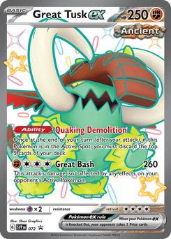 Great Tusk ex 72/215 — Scarlet & Violet Black Star Promos