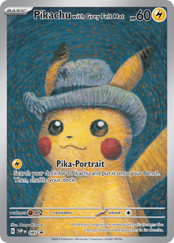 Pikachu with Grey Felt Hat 85/215 — Scarlet & Violet Black Star Promos