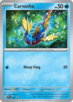 Carvanha 93/215 — Scarlet & Violet Black Star Promos