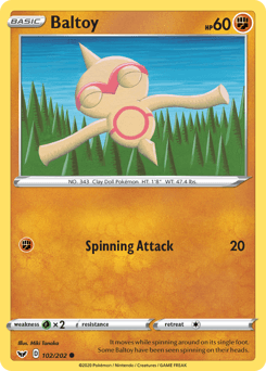 Baltoy 102/202 — Sword & Shield