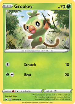 Grookey 11/202 — Sword & Shield