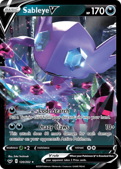 Sableye V 120/202 — Sword & Shield
