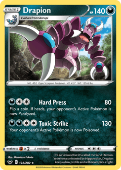 Drapion 122/202 — Sword & Shield