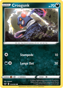 Croagunk 123/202 — Sword & Shield