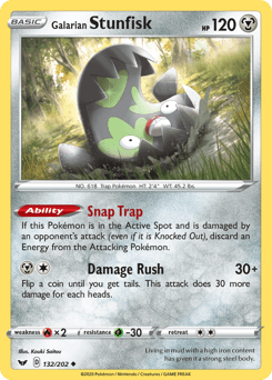 Galarian Stunfisk 132/202 — Sword & Shield