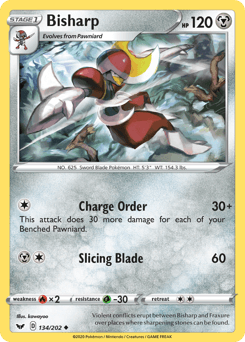 Bisharp 134/202 — Sword & Shield