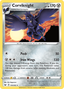 Corviknight 135/202 — Sword & Shield