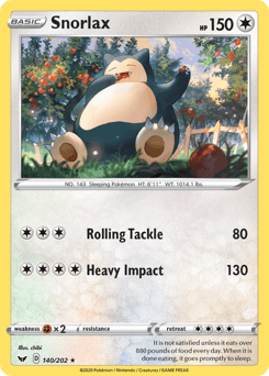 Snorlax 140/202 — Sword & Shield