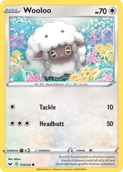 Wooloo 153/202 — Sword & Shield