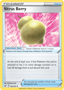 Sitrus Berry 182/202 — Sword & Shield