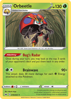 Orbeetle 19/202 — Sword & Shield
