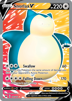 Snorlax V 197/202 — Sword & Shield