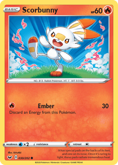 Scorbunny 30/202 — Sword & Shield