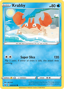 Krabby 43/202 — Sword & Shield
