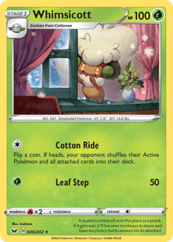Whimsicott 6/202 — Sword & Shield