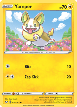 Yamper 74/202 — Sword & Shield