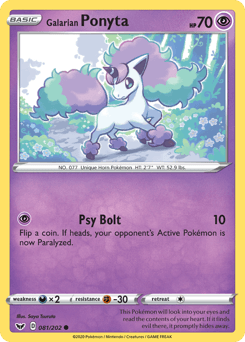 Galarian Ponyta 81/202 — Sword & Shield