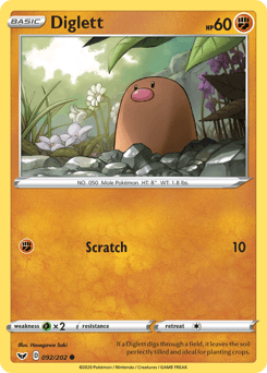 Diglett 92/202 — Sword & Shield